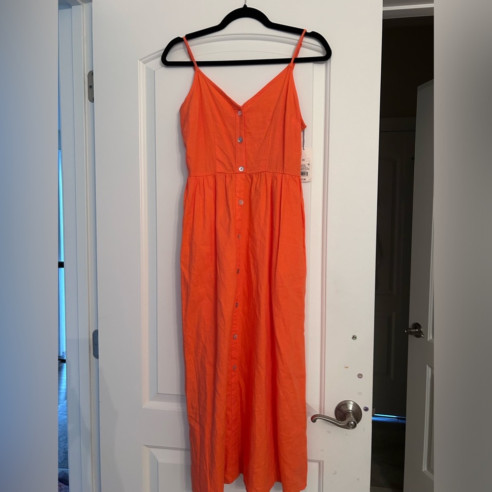 Button down midi dress